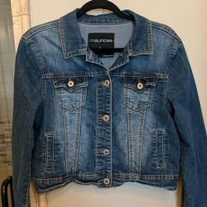 Blue DenimJean Jacket Large Maurices